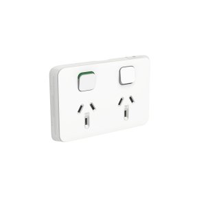 SOCKET SW HORIZ TWIN 10A 250V VW 395-VW
